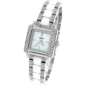 Watch strap Fossil CE1019 Stainless steel White 12mm
